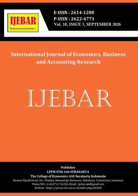 					View Vol. 10 No. 3 (2026): IJEBAR: Vol. 10, Issue 3, September 2026
				